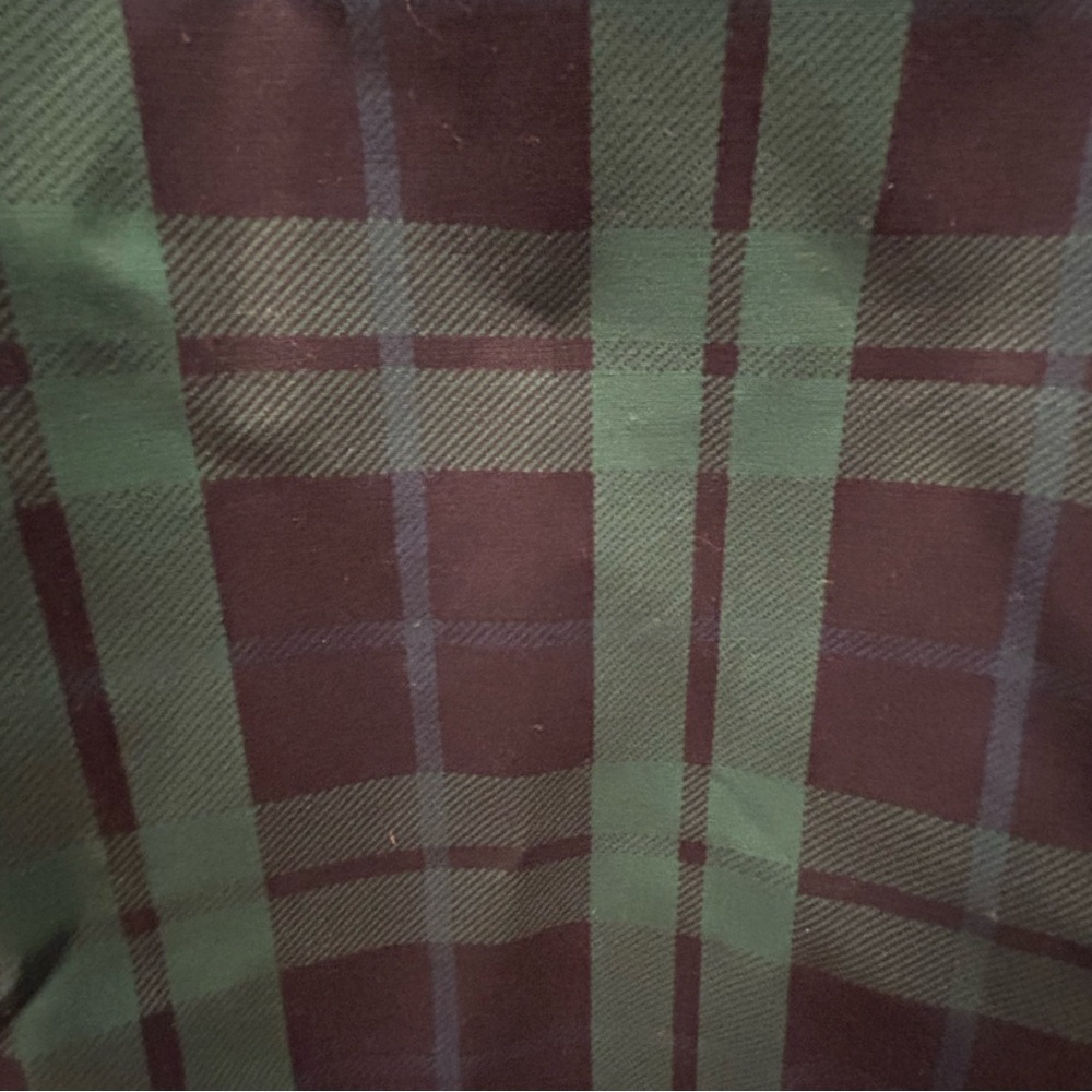 NWT 97% Cotton Lord & Taylor Green and Navy Plaid Pencil Skirt - Picture 5 of 9